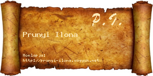 Prunyi Ilona névjegykártya