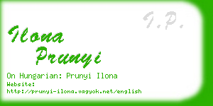 ilona prunyi business card